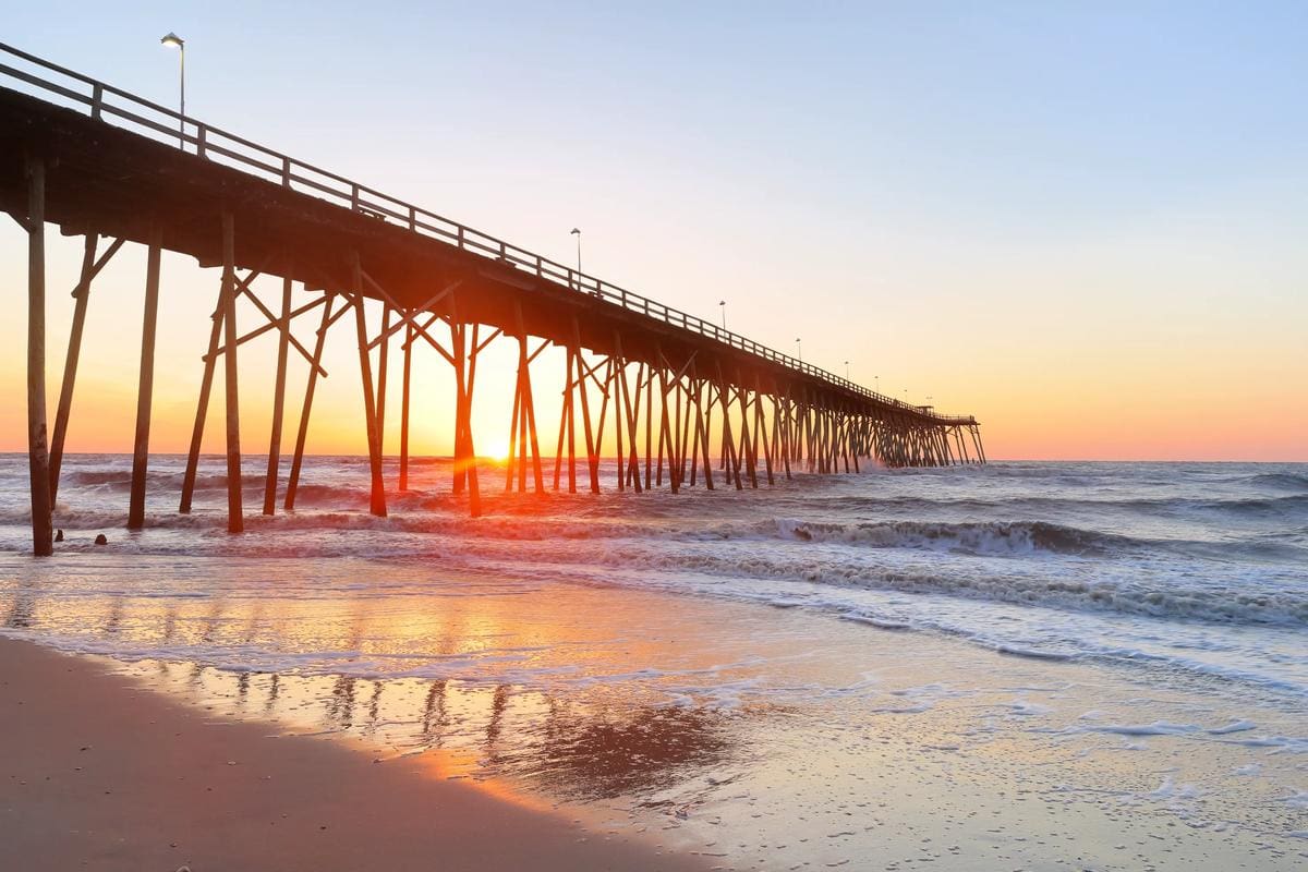 Carolina Beach NC fishing pier boardwalk