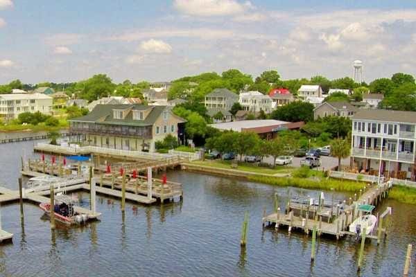Swansboro NC historic waterfront White Oak River