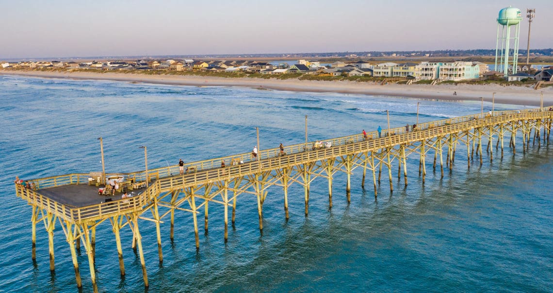 Topsail Island beach aerial NC